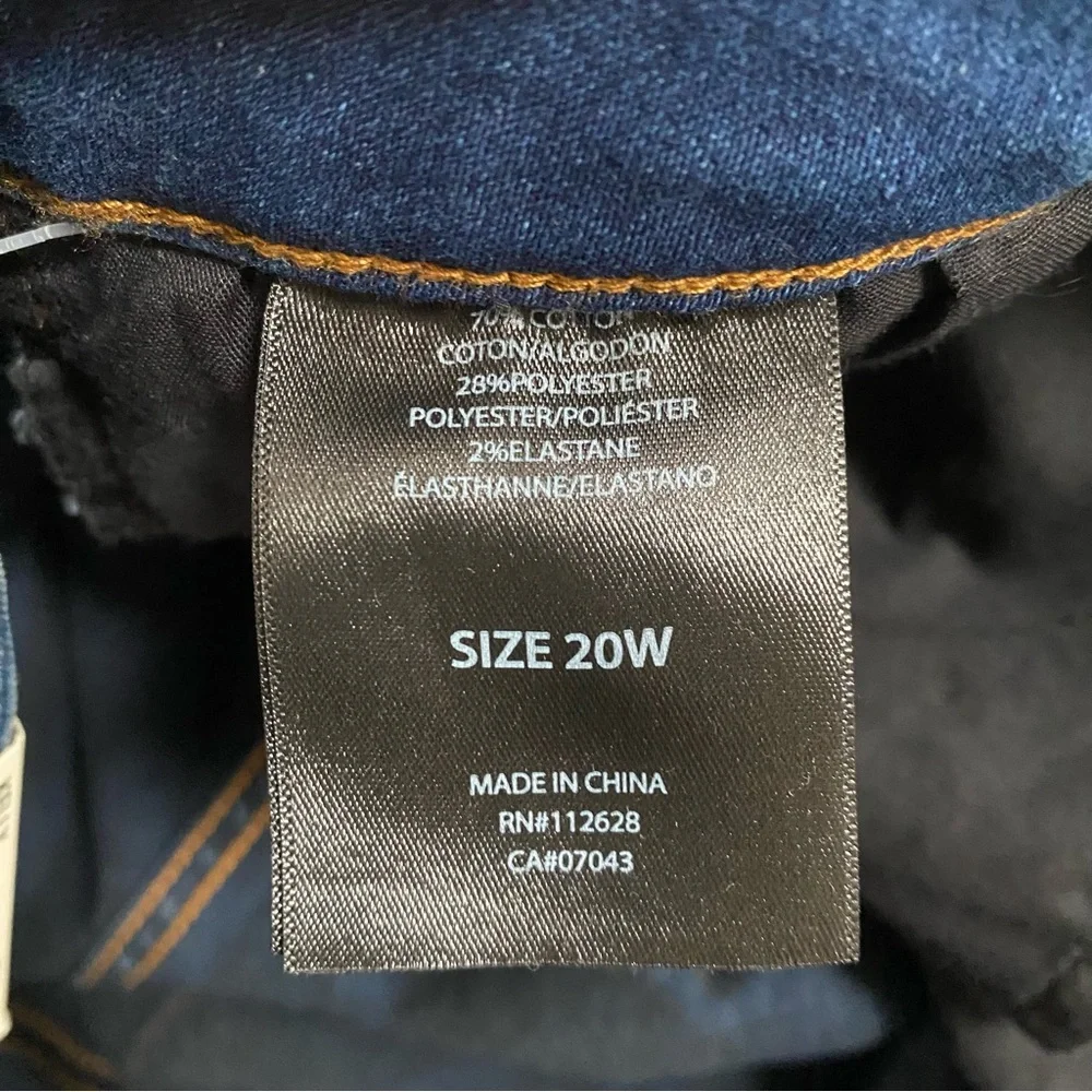 NEW - Tahari Kelly Jeans Mid Rise Skinny size 20W - Picture 8 of 9